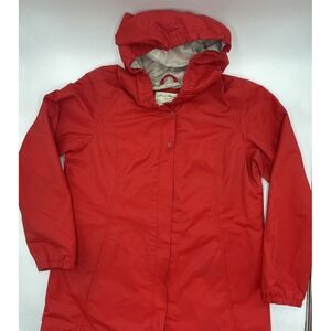 Eddie Bauer Womens‎ M Long Sleeve Full Zip Up Outdoor Hoodie Jacket Red